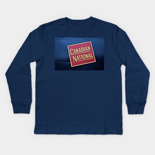 Canadian National logo Kids Long Sleeve T-Shirt